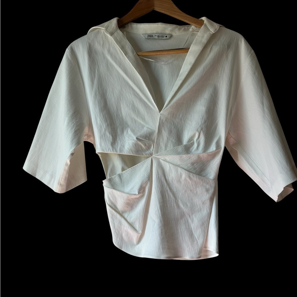 Zara Cream Button Down Women's Top